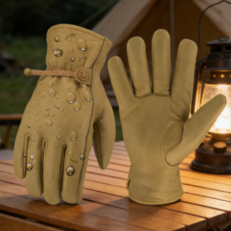 Cowhide Anti-Puncture Gardening Gloves - Unisex Reinforced Durable Work Gloves