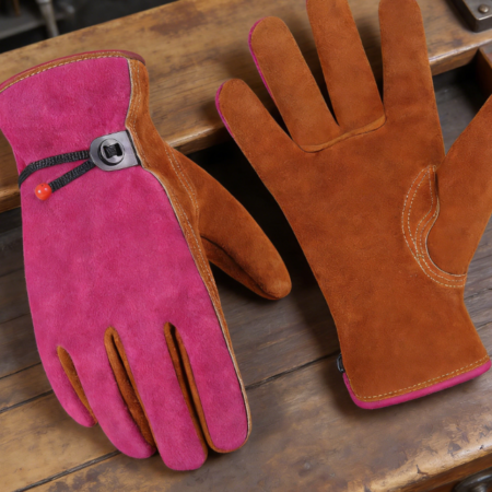 Durable Cowhide Work Gloves - Unisex Basic Gardening Gloves