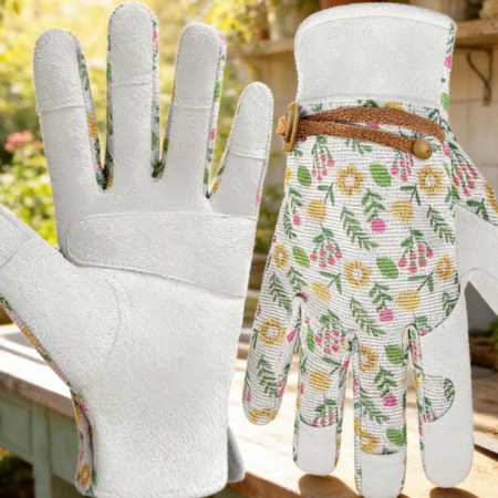 Women's Anti-Puncture Gardening Gloves - Breathable Leather for Garden Pruning and Planting