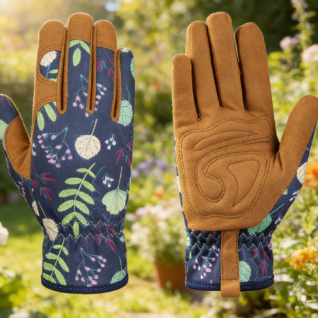 Women's Leather Gardening Gloves - Ideal for Weeding, Planting, and Raking